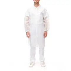 BOTICAMED - Cotona visita tela con velcro Cleancarrier - Pack 10 - Blanco - XXL