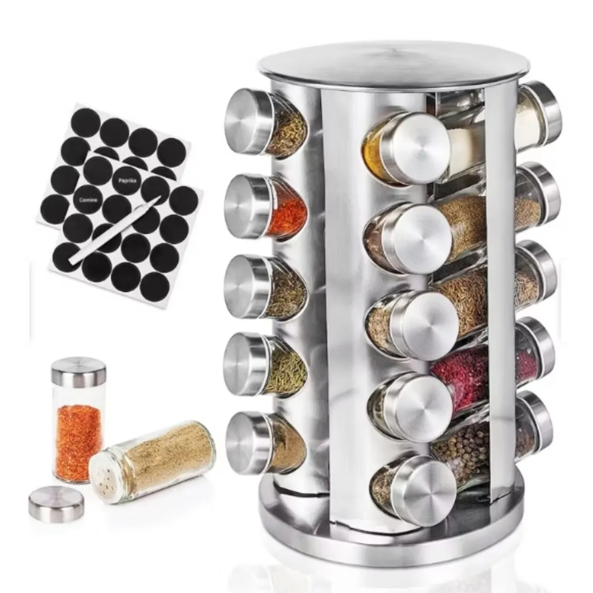 U BUY - Condimenteros Especiero Giratorio Para Cocina 20 Frascos