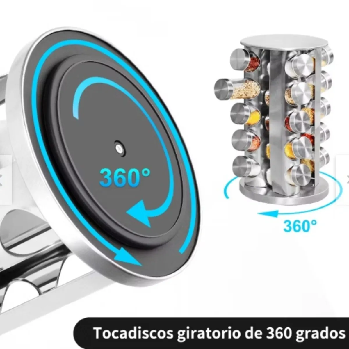 U BUY - Condimenteros Especiero Giratorio Para Cocina 20 Frascos
