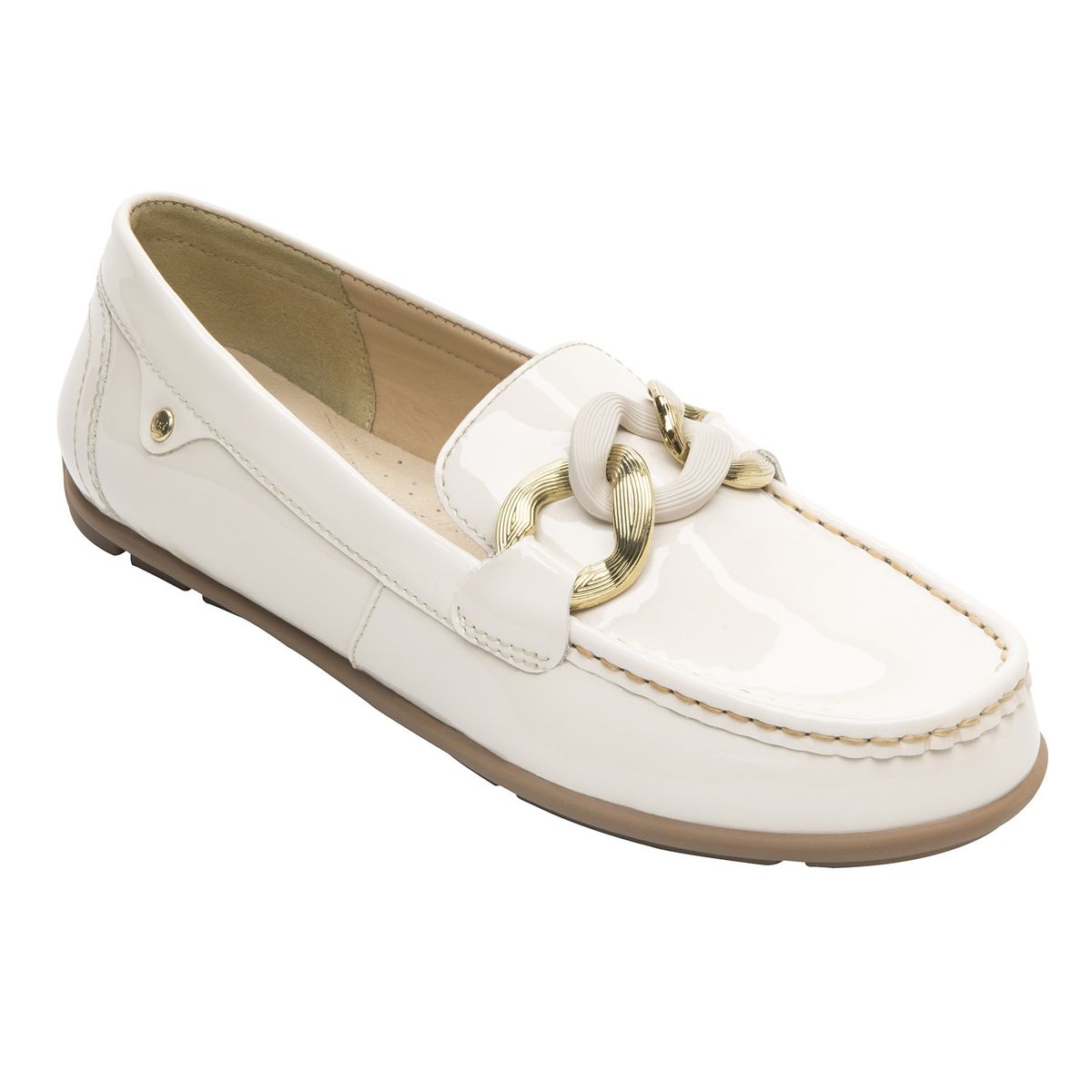 FLEXI - Mocasín Mujer Cuero Pamela 124304 Blanco Perla Flexi