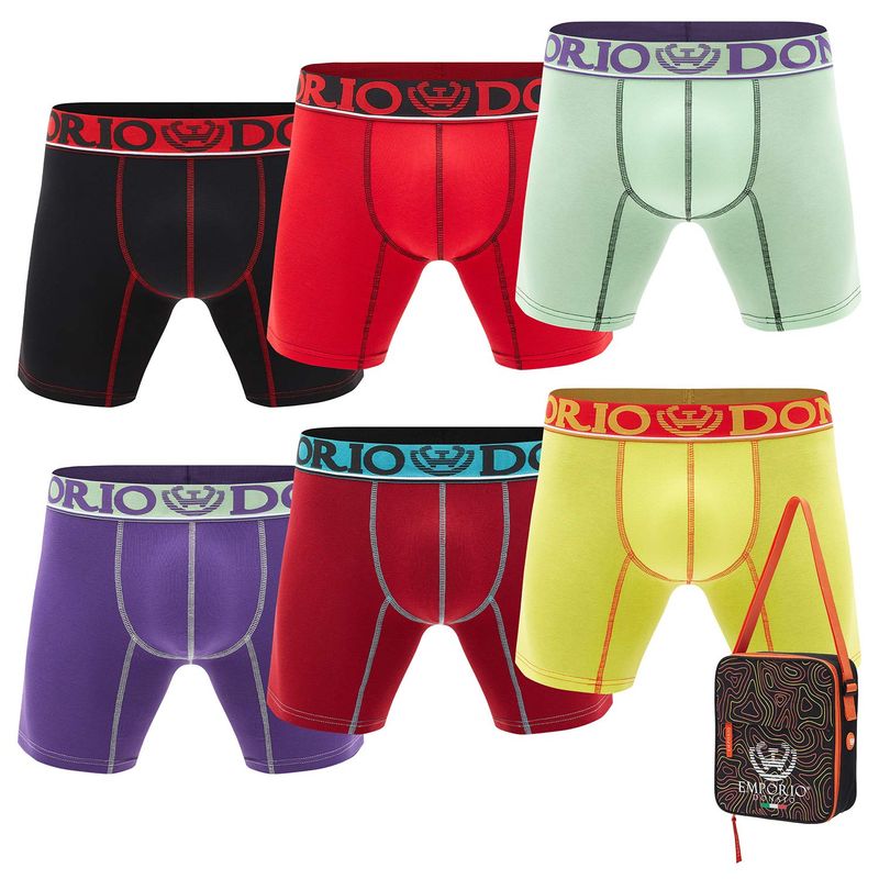GIOVACCHINO - Pack de 6 Boxer Medio Algodón Hombre Con Bolso Regalo