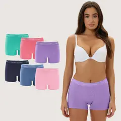 EMPORIO DONATO - Pack de 6 Calzones Boxer Algodón Mujer