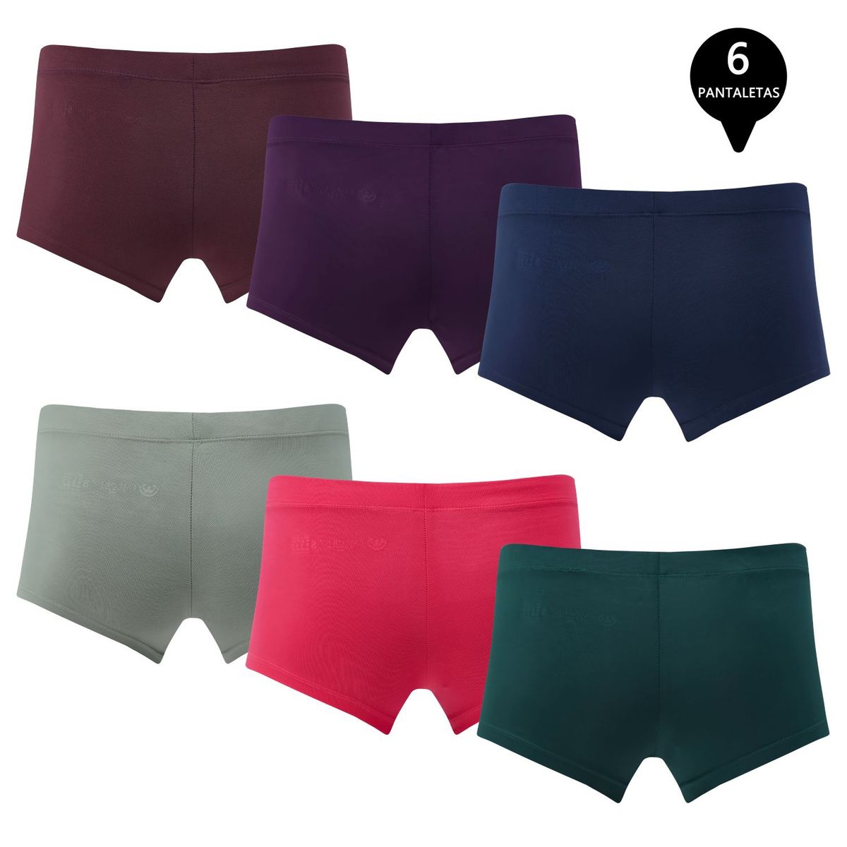 GIOVACCHINO - Pack de 6 Calzones Pantaleta Algodón Mujer