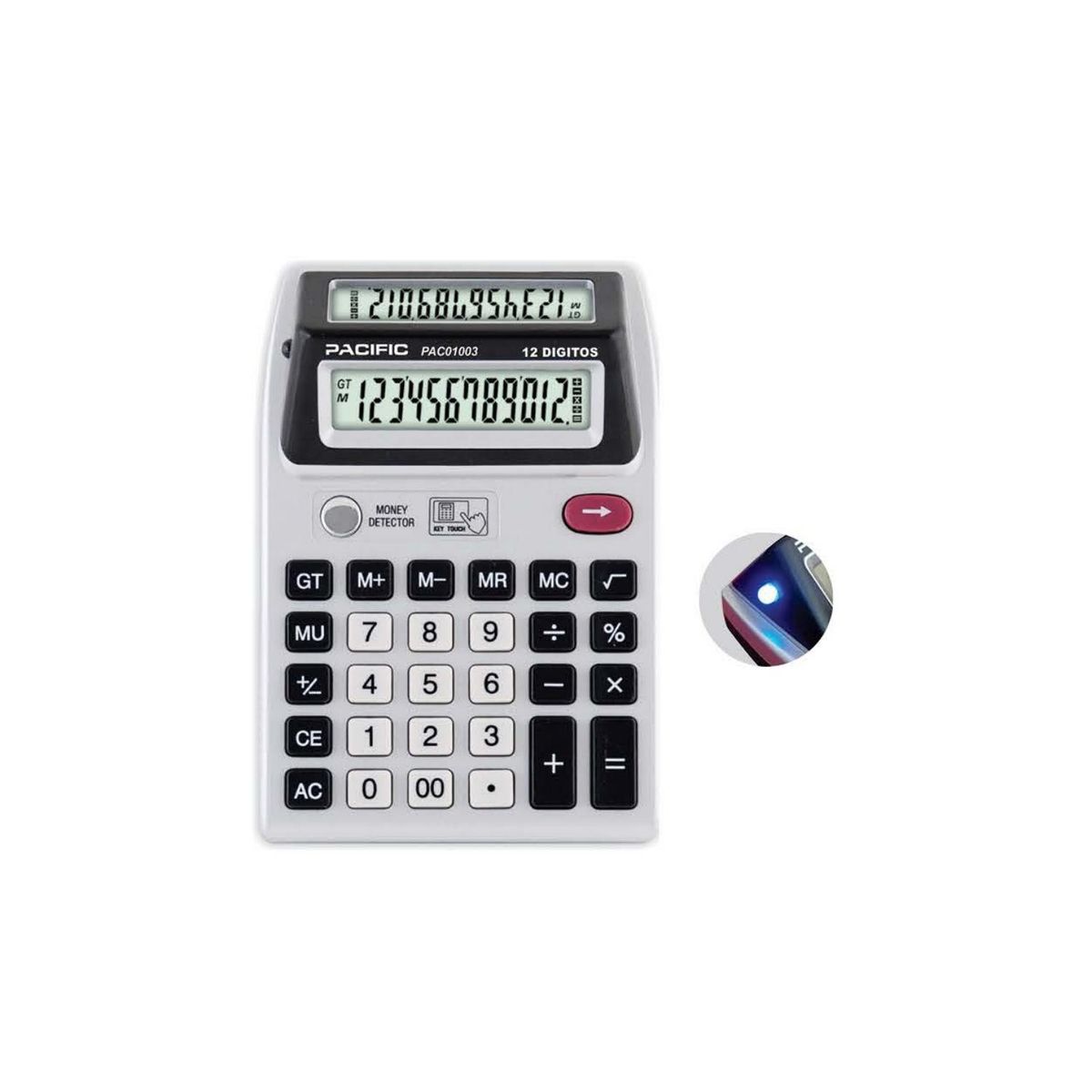 PACIFIC - Calculadora Con Doble Pantalla De 12 Dígitos - SC