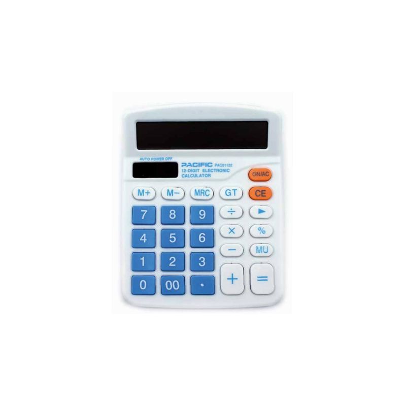 PACIFIC - Calculadora Electrónica 12 Dígitos Celeste - SC