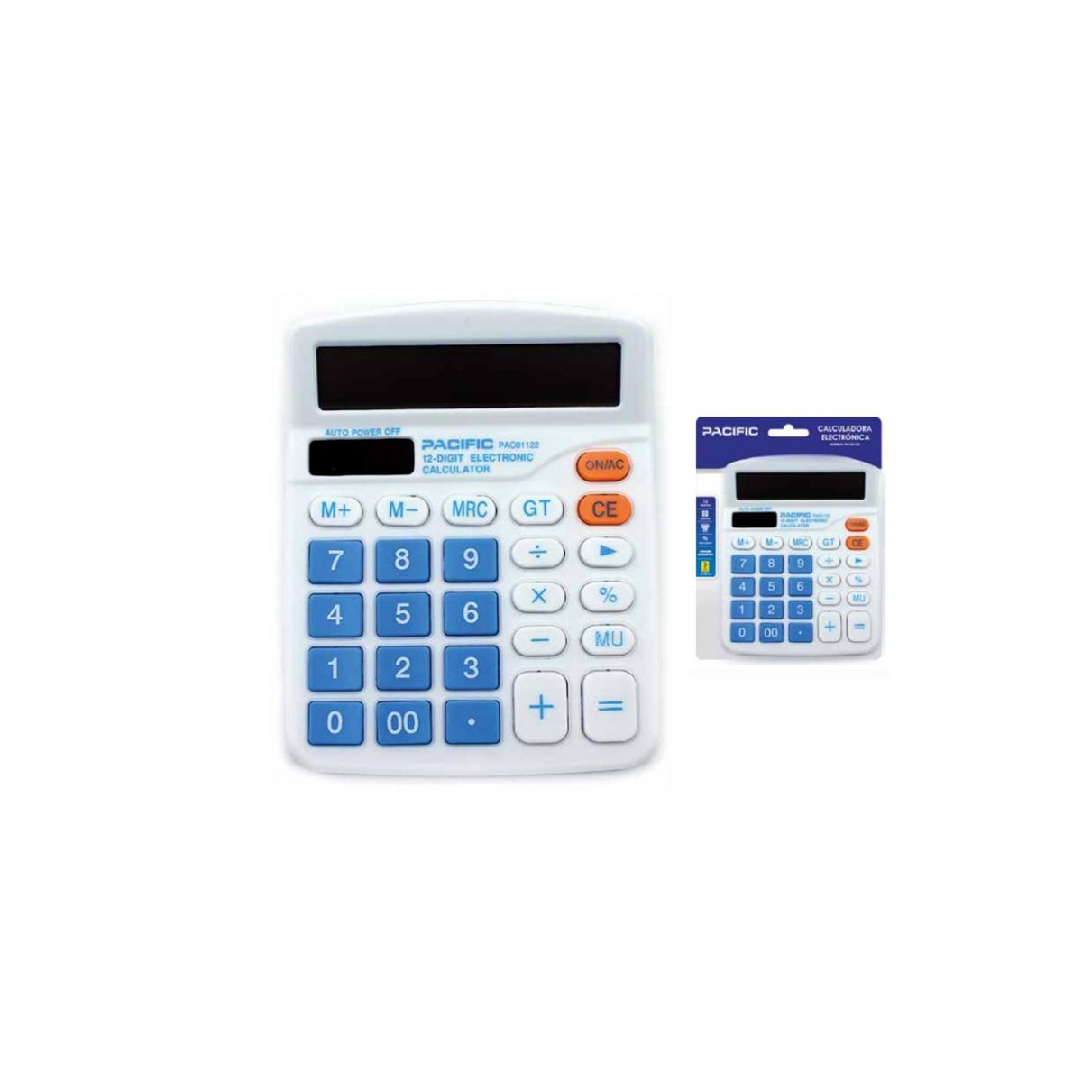 PACIFIC - Calculadora Electrónica 12 Dígitos Celeste - SC