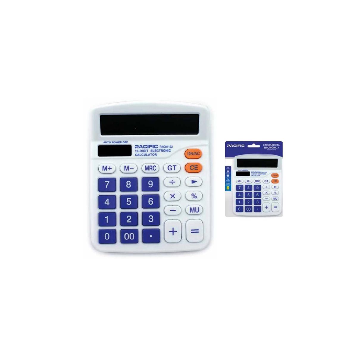 PACIFIC - Calculadora Electrónica 12 Dígitos Azul - SC