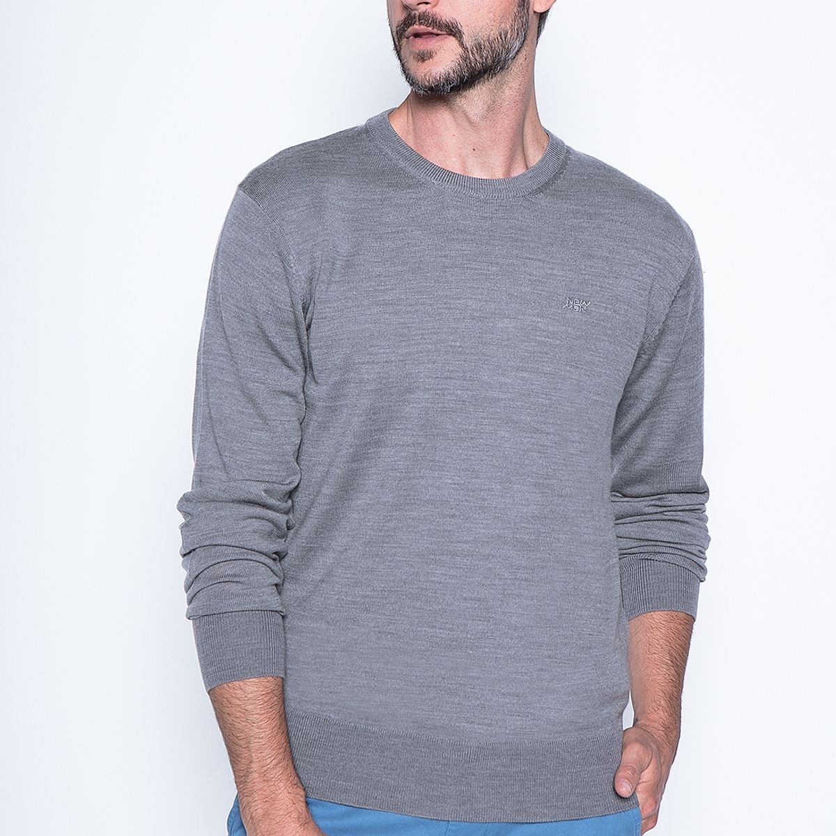 NEW MAN - Sweater Lyon Gris New Man