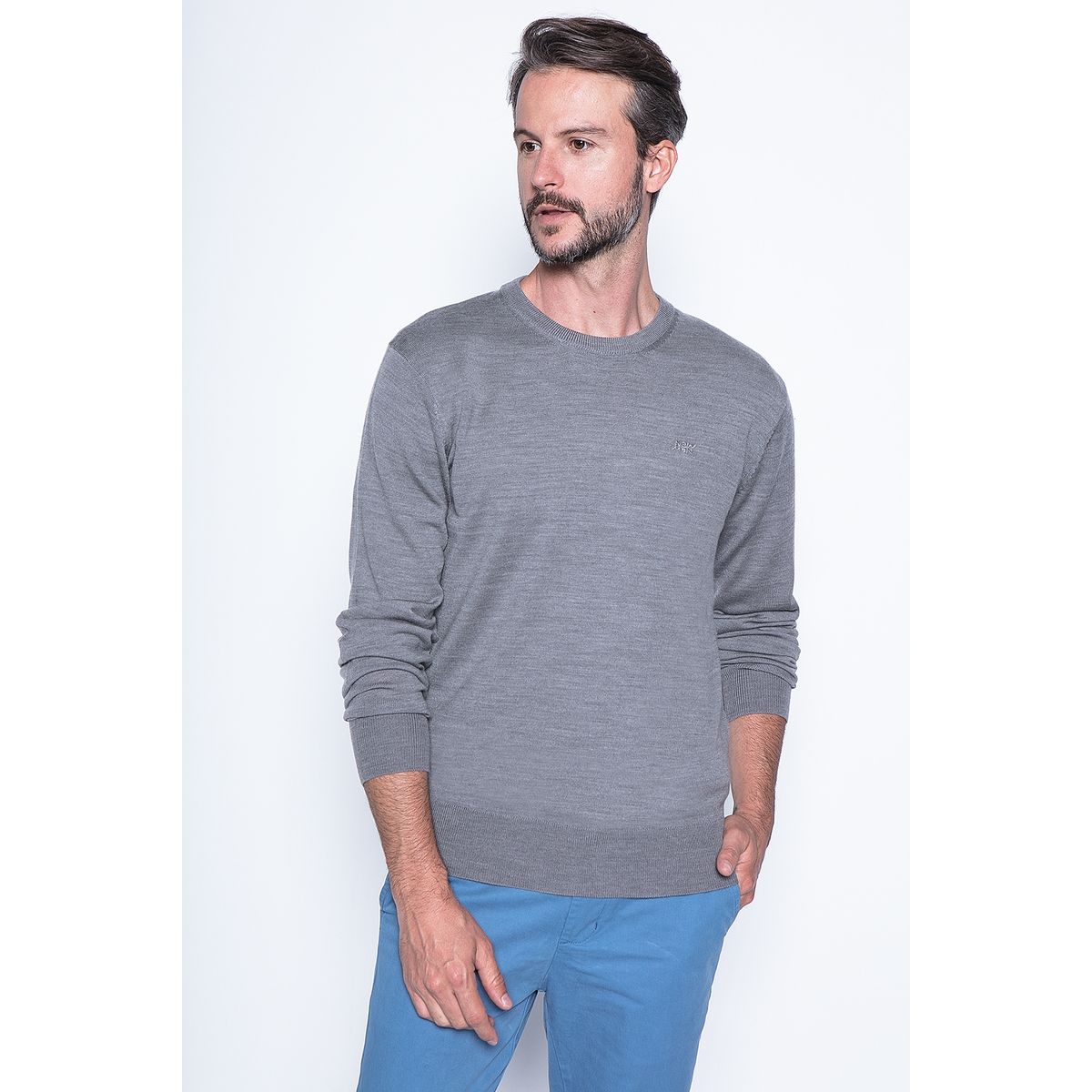 NEW MAN - Sweater Lyon Gris New Man