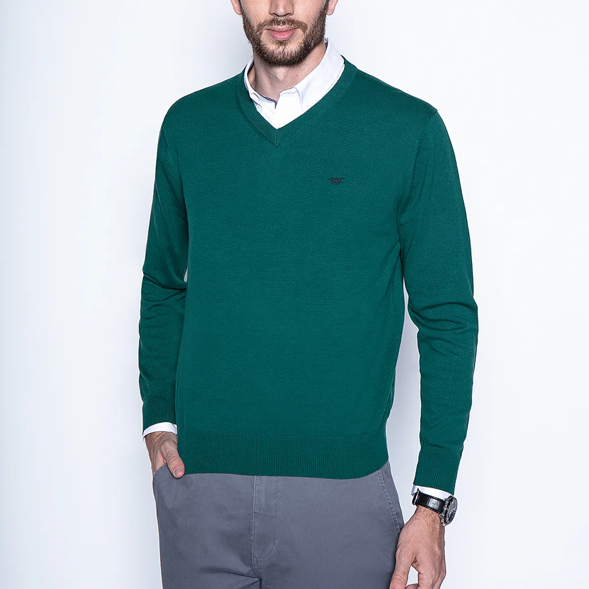FEROUCH - Sweater Smart Casual L/S Verde Ferouch