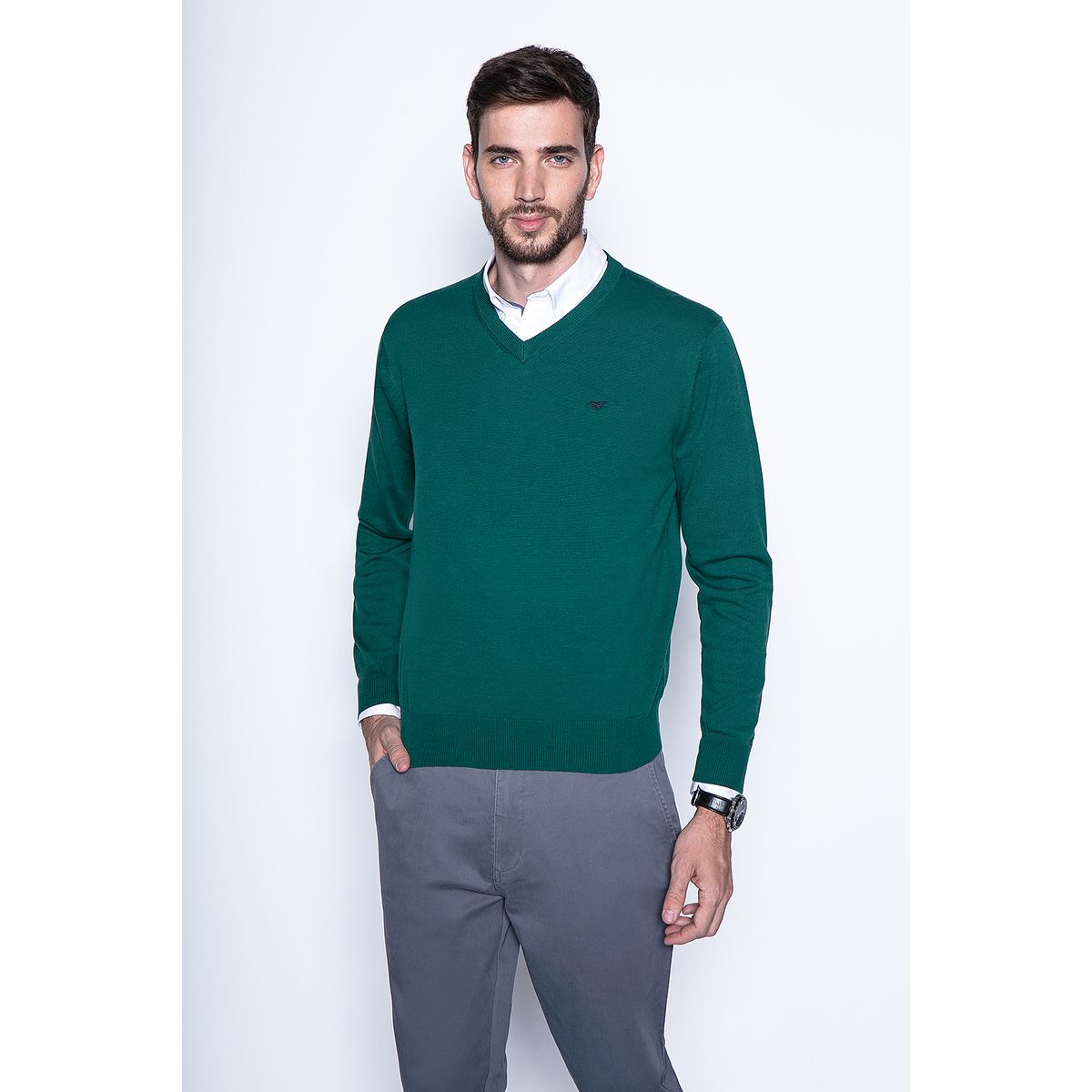 FEROUCH - Sweater Smart Casual L/S Verde Ferouch
