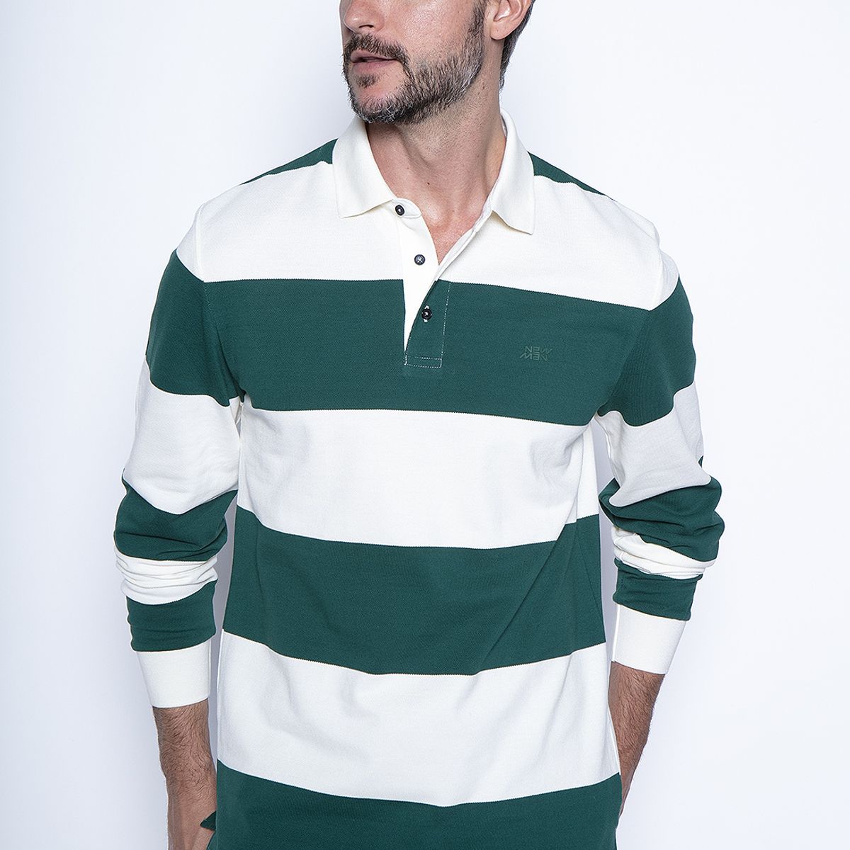 NEW MAN - Polera Colonia Verde New Man