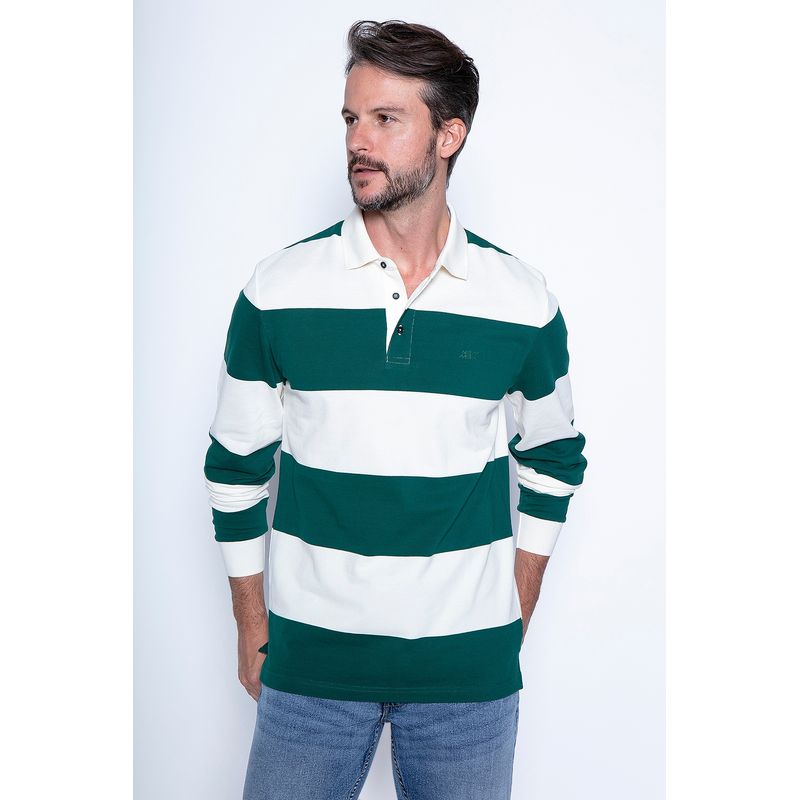 NEW MAN - Polera Colonia Verde New Man