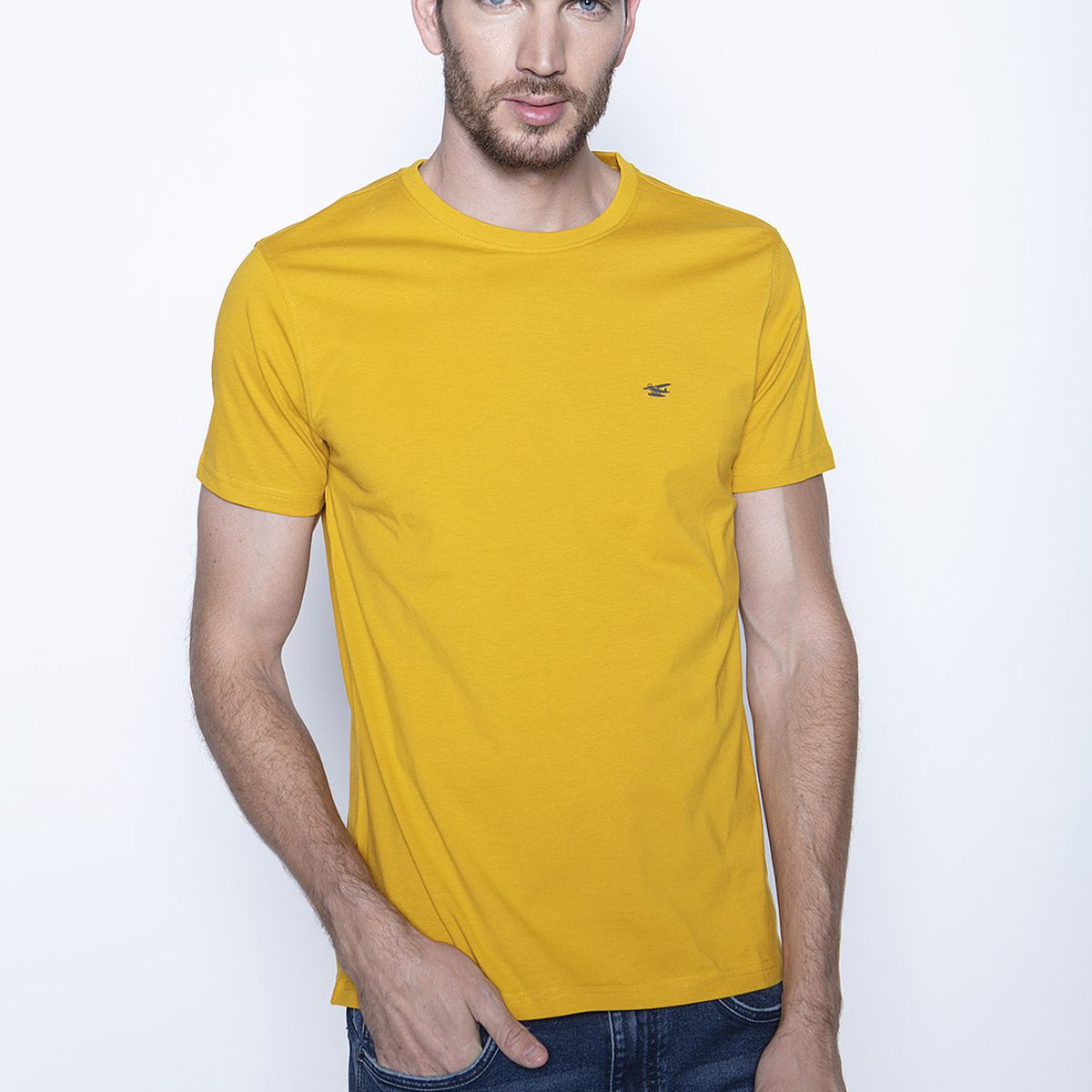 FEROUCH - Polera Basica Mc Amarillo Ferouch