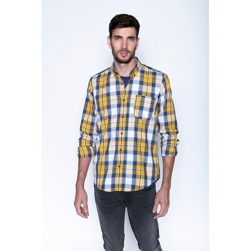 FEROUCH - Camisa Check Colorado Fj Amarillo Ferouch