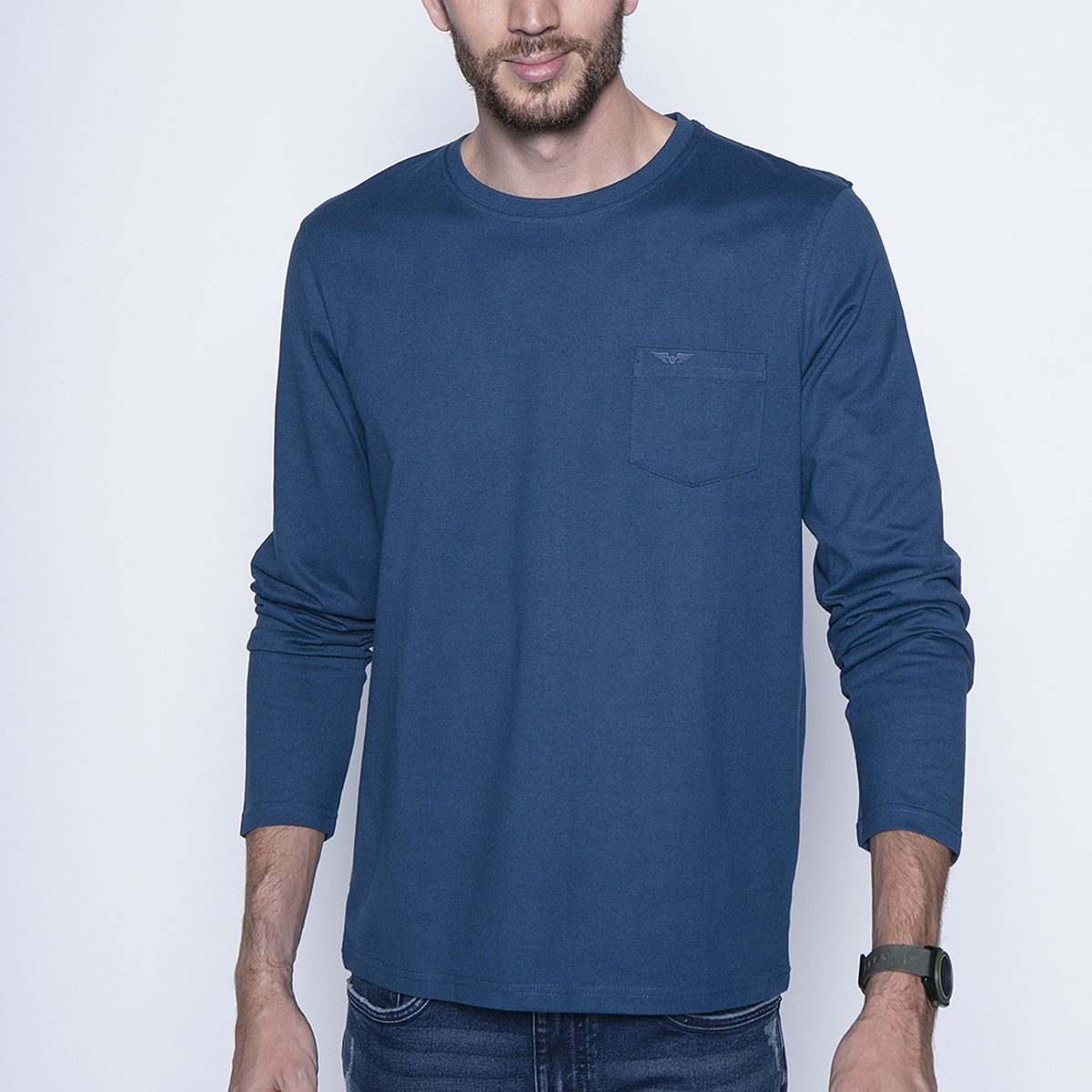 FEROUCH - Polera Basica Ml Negro Ferouch