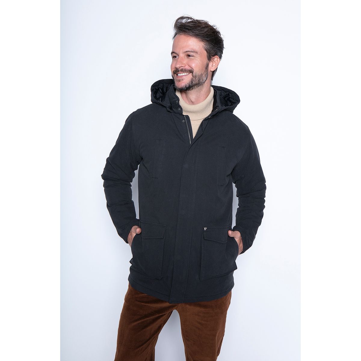 NEW MAN - Chaqueta Crusto Negro New Man