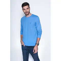 FEROUCH - Polera Basica Ml Azul