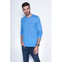 Polera Basica Ml Azul