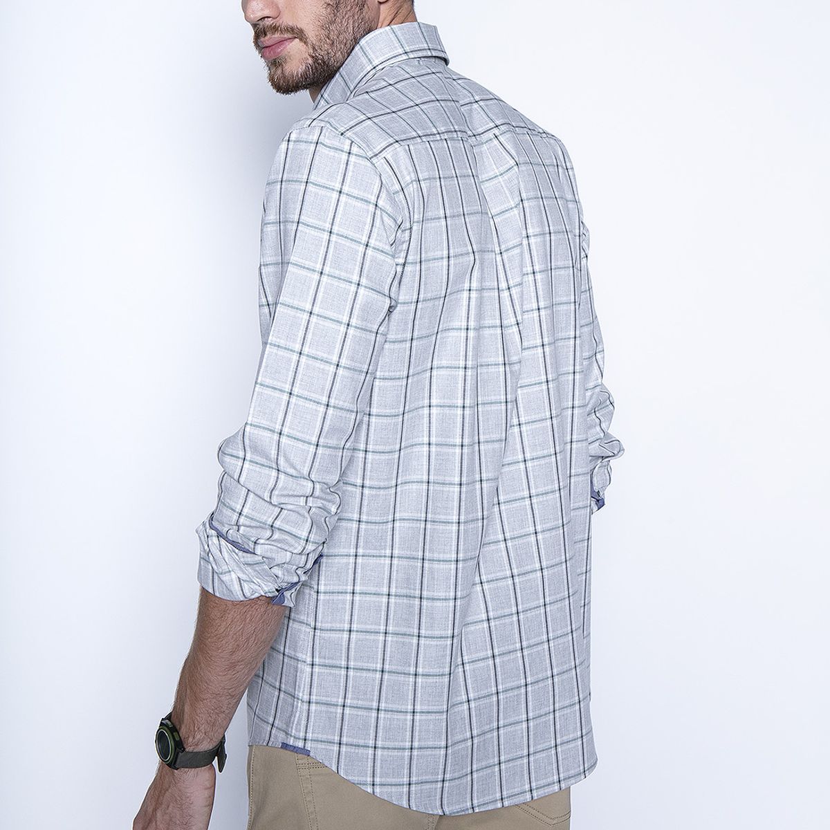 FEROUCH - Camisa Check Dakota F Gris Ferouch