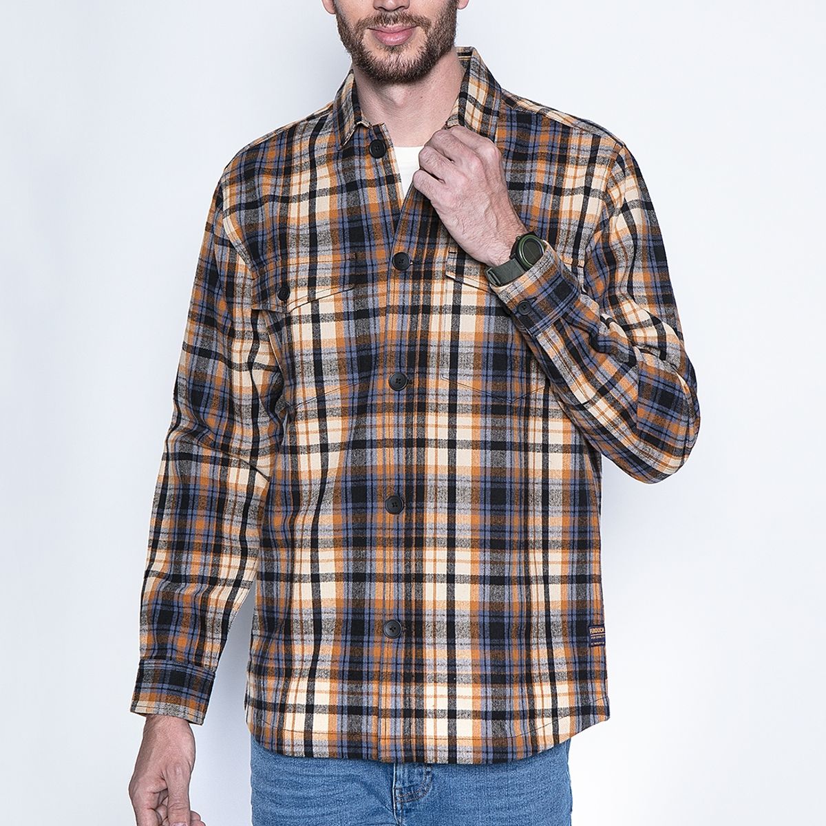 FEROUCH - Overshirt Kansas Fj Café Ferouch