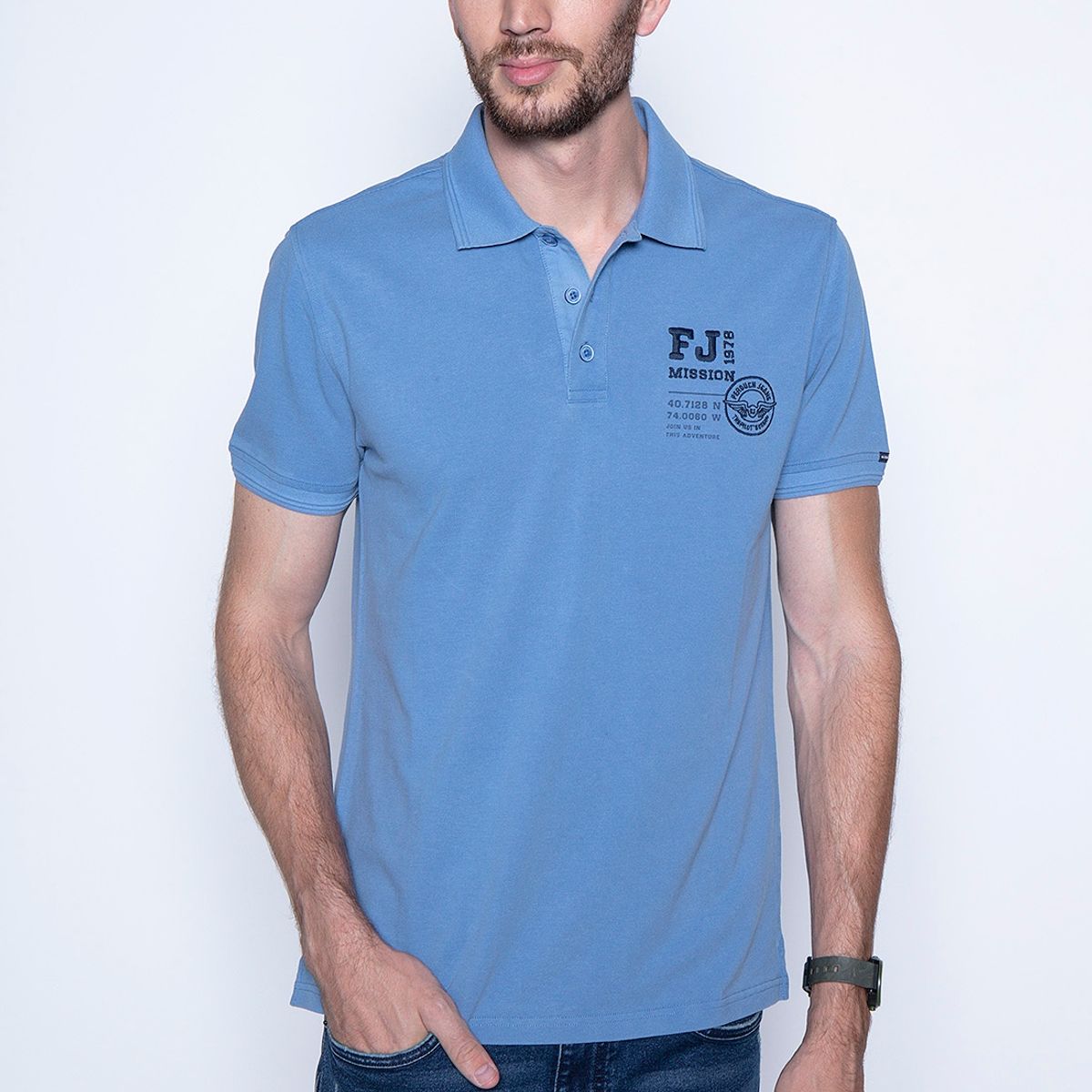 FEROUCH - Polera Brooklyng Azul Ferouch