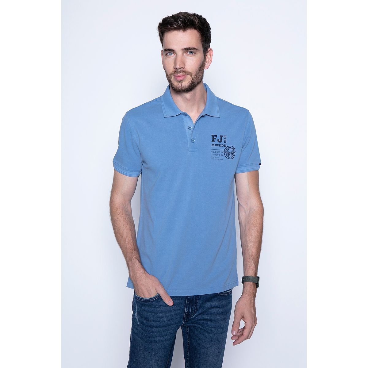 FEROUCH - Polera Brooklyng Azul Ferouch