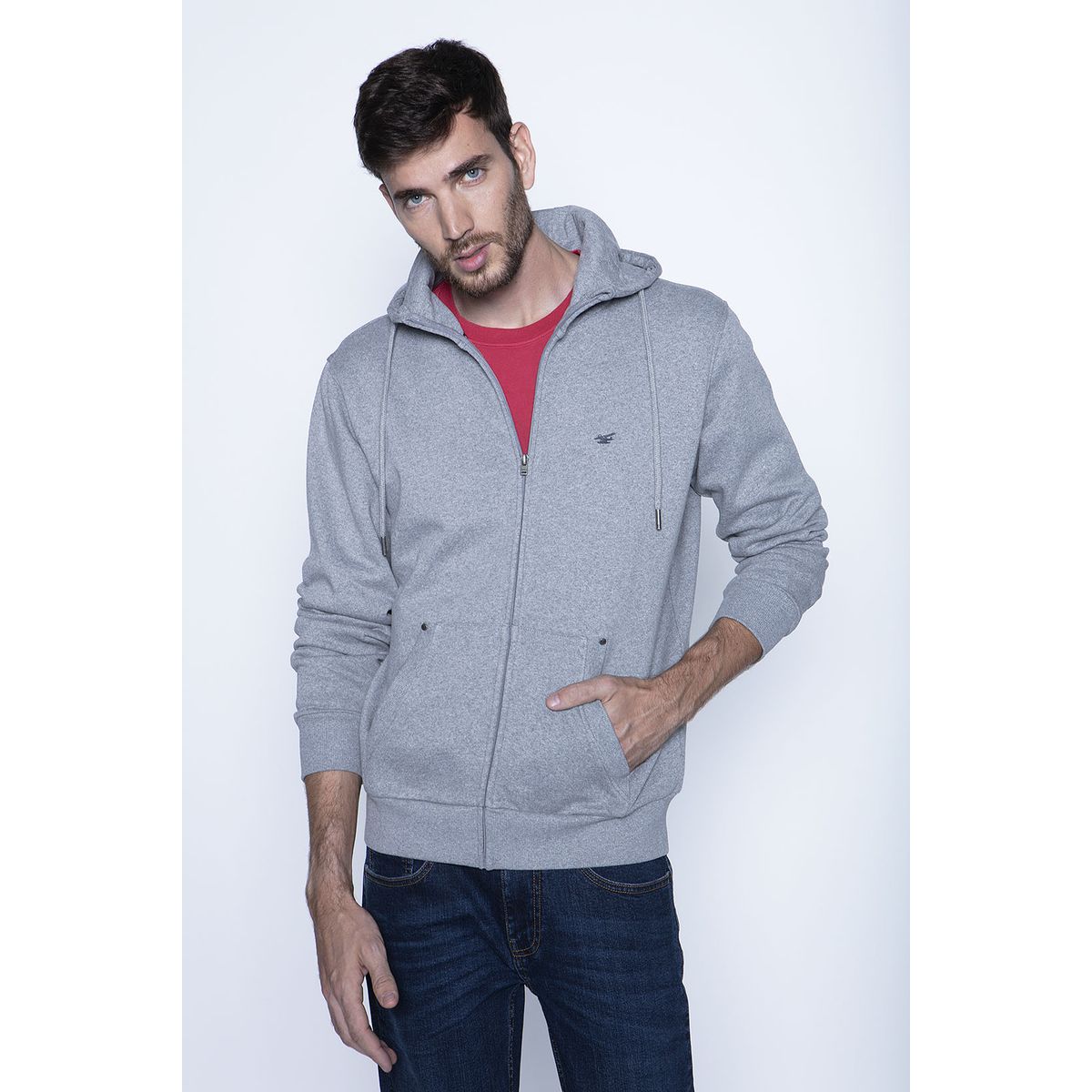 FEROUCH - Poleron Basico Full Zipper Gris Ferouch