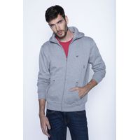 Poleron Basico Full Zipper Gris