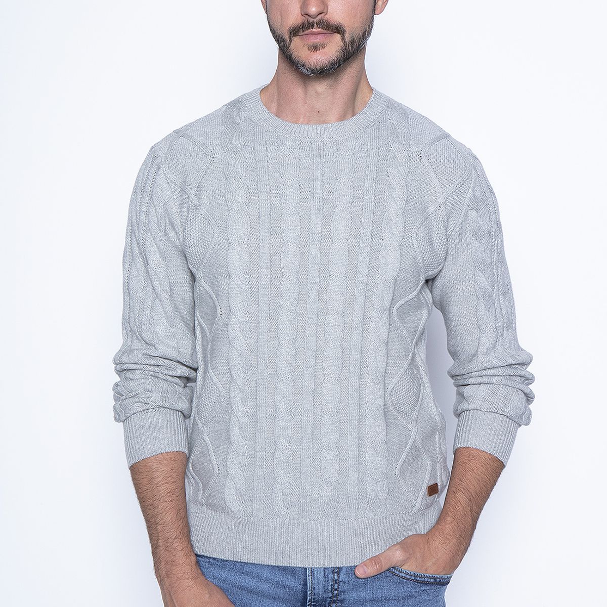NEW MAN - Sweater Bolonia Gris New Man