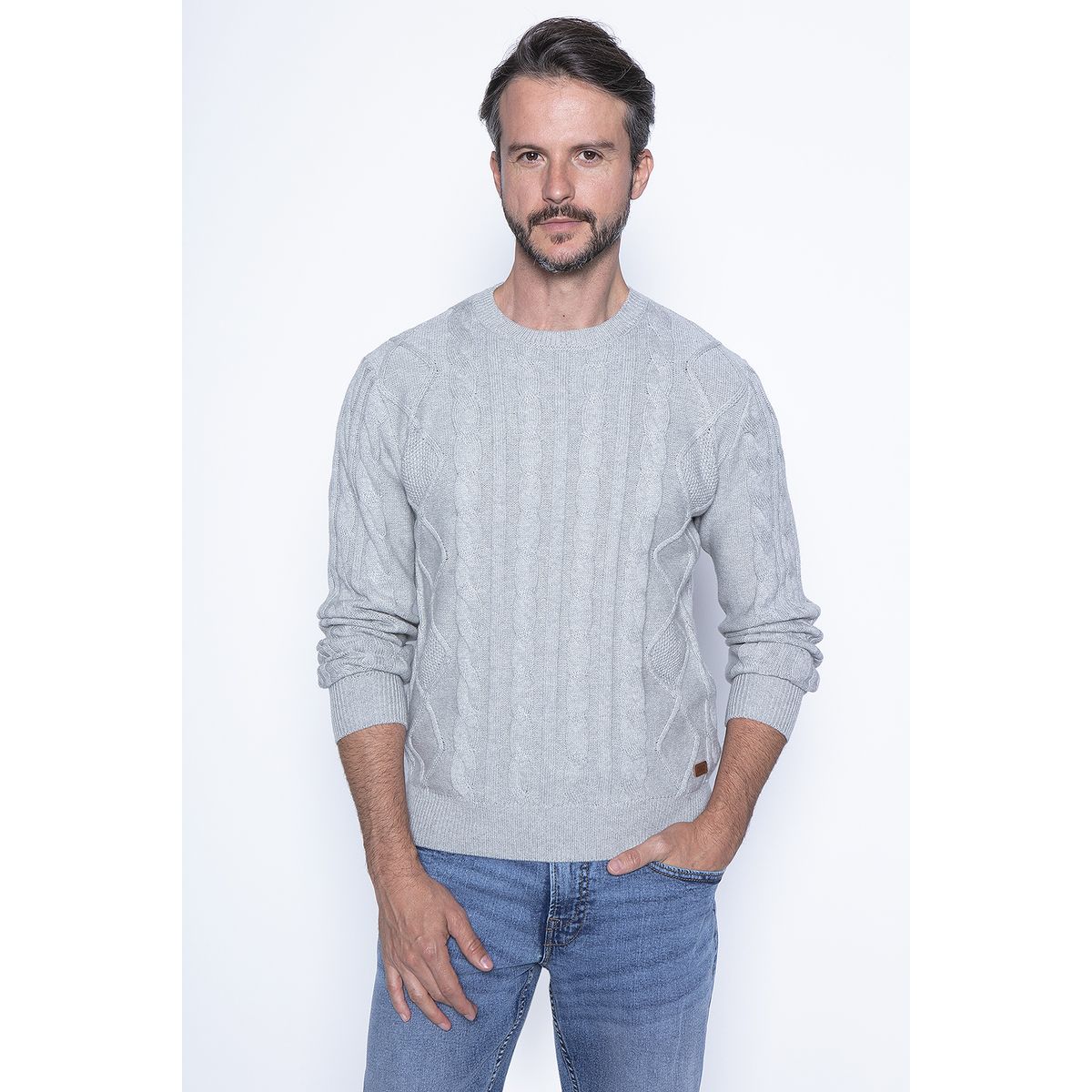 NEW MAN - Sweater Bolonia Gris New Man