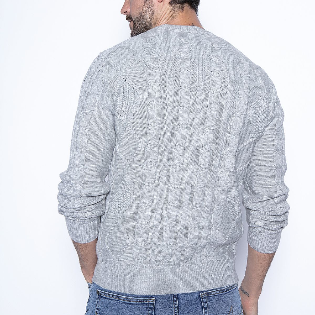 NEW MAN - Sweater Bolonia Gris New Man