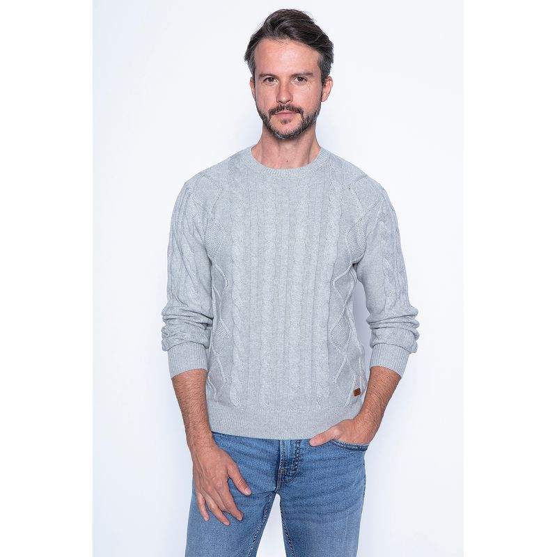 NEW MAN - Sweater Bolonia Gris New Man.
