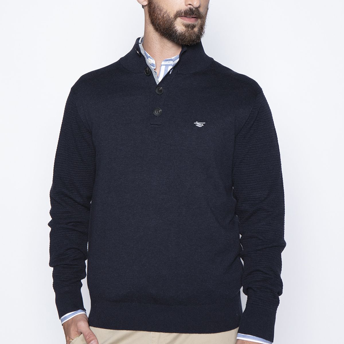 FEROUCH - Sweater Bristol Smart Casual L/S Azul Ferouch
