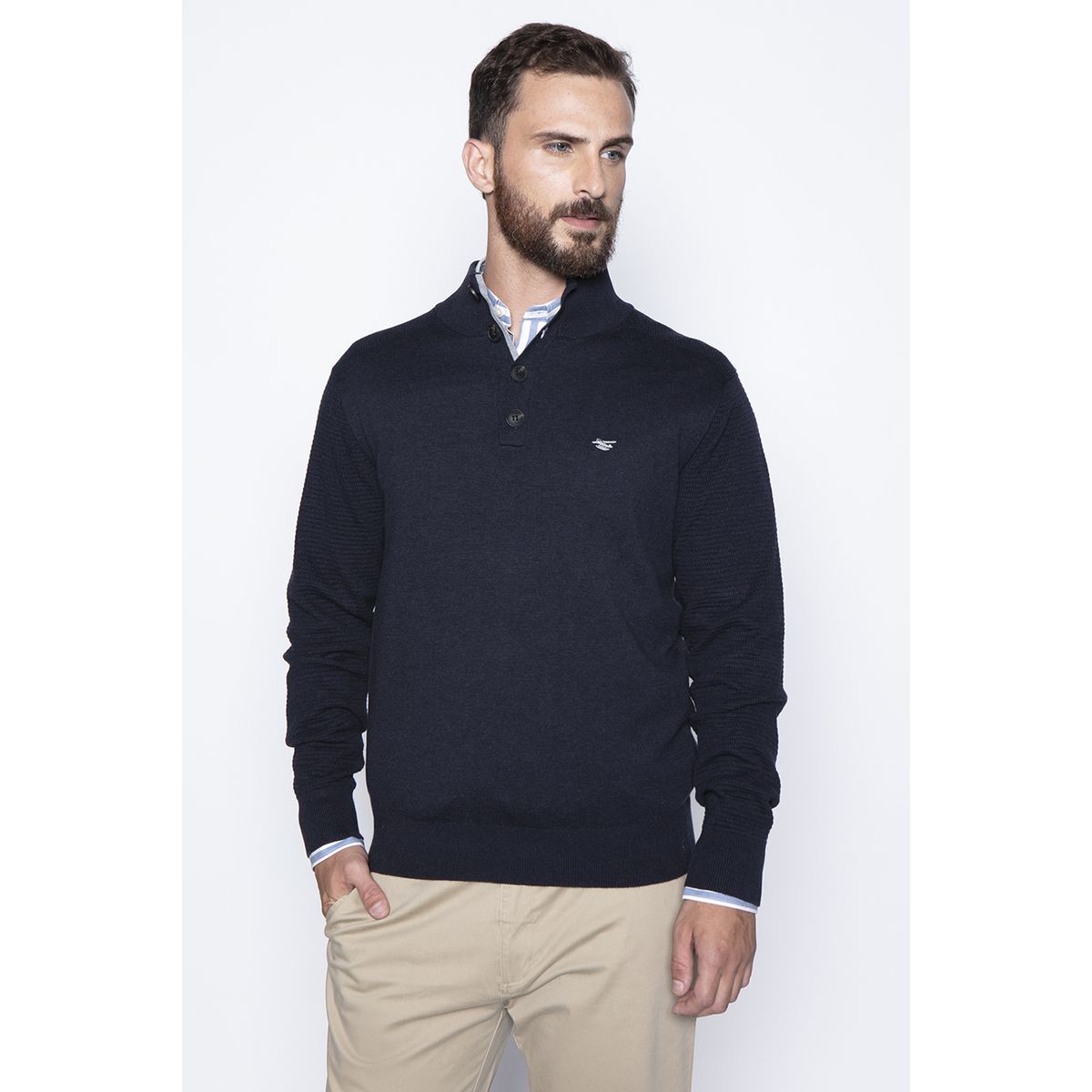 FEROUCH - Sweater Bristol Smart Casual L/S Azul Ferouch