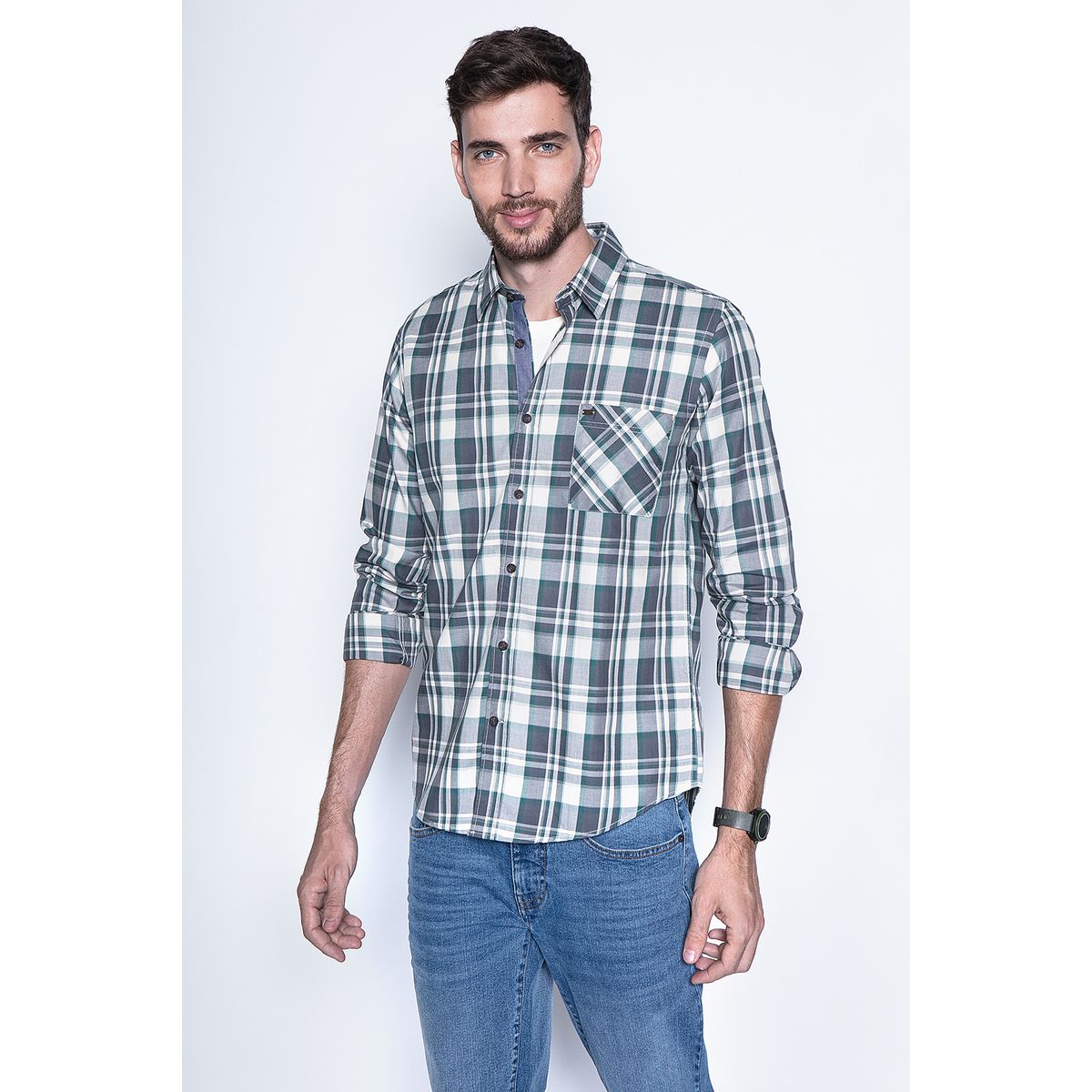 FEROUCH - Camisa Check California Fj Verde Ferouch