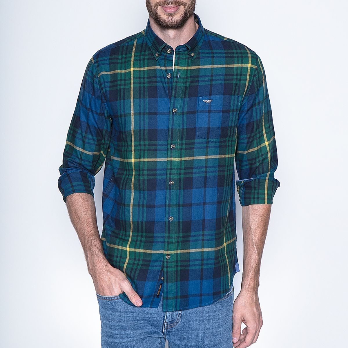 FEROUCH - Camisa Cuadro Texas Fj Verde Ferouch