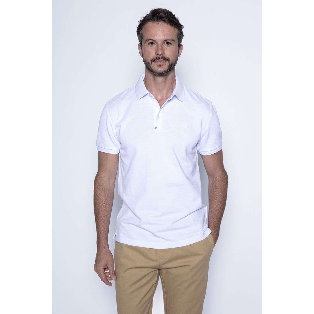 NEW MAN - Polera Roma Blanco New Man