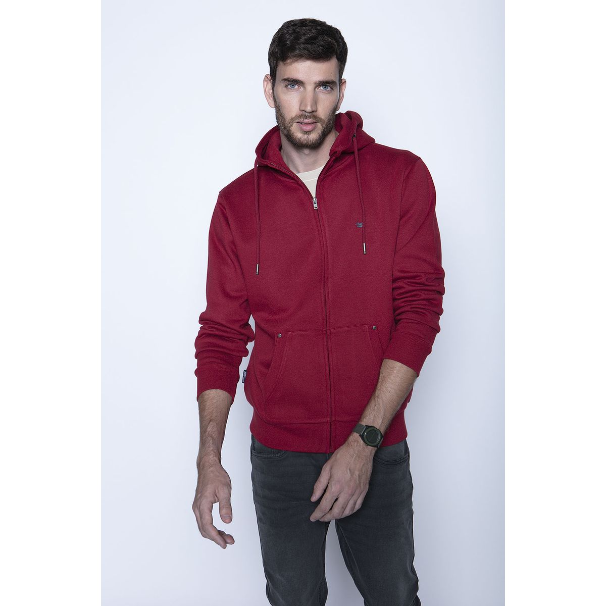 FEROUCH - Poleron Basico Full Zipper Rojo Ferouch