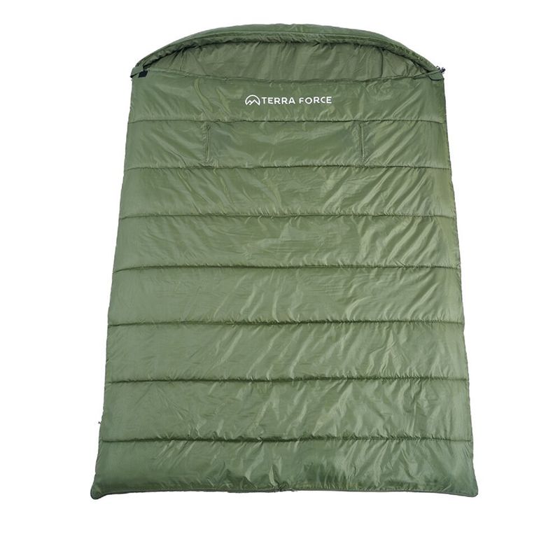 TERRA FORCE - SACO DE DORMIR DOBLE CLIMA FRÍO VERDE