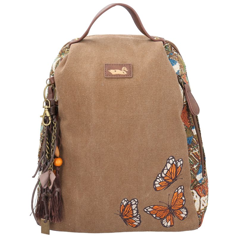 ROCKFORD - Mochila Textil Mujer Butterfly Back Café ROCKFORD