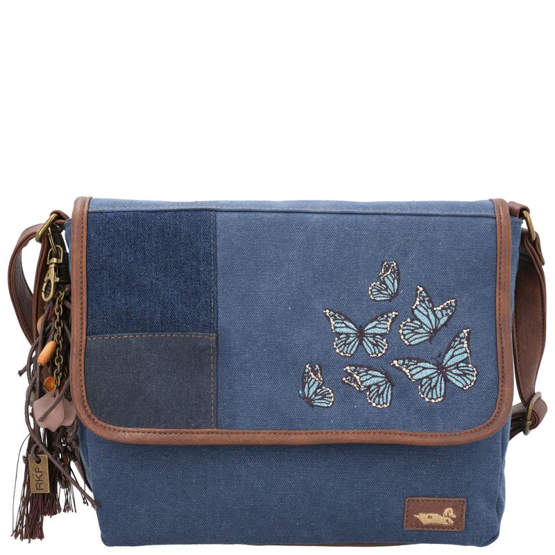 ROCKFORD - Cartera Textil Mujer Butterfly Cross Azul ROCKFORD
