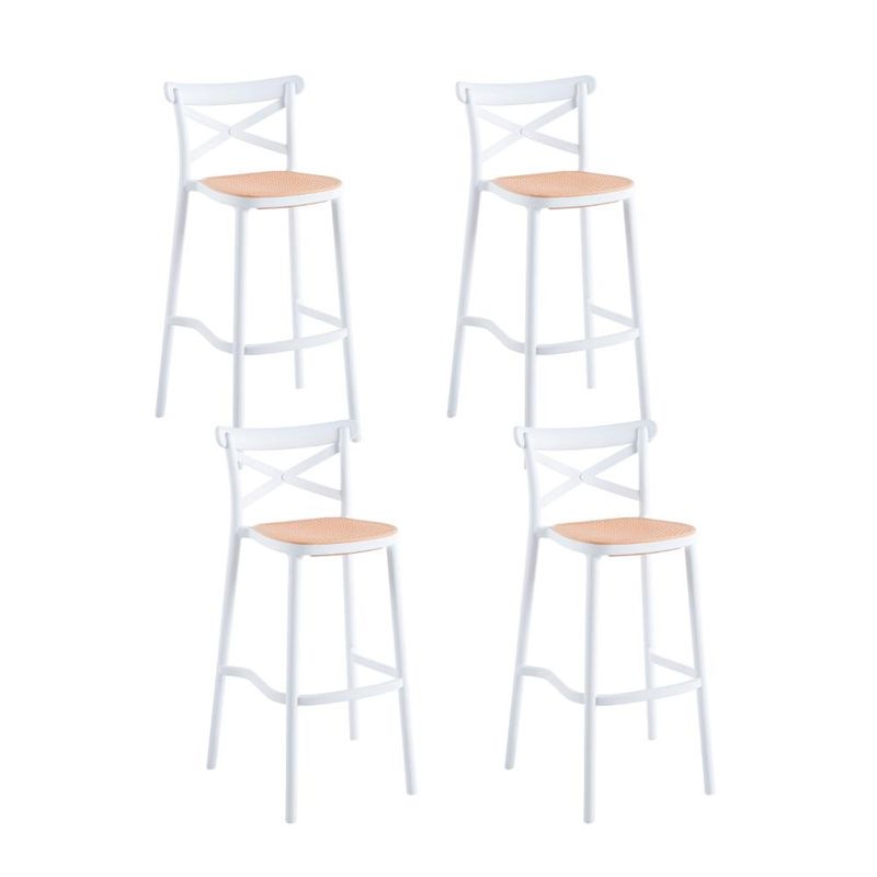 KLIK - Pack de 4 Taburetes Crossback Danubio - Blanco KLIK