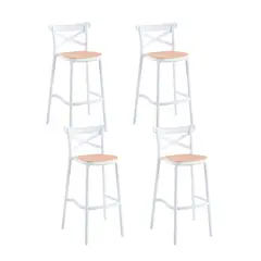KLIK - Pack de 4 Taburetes Crossback Danubio - Blanco