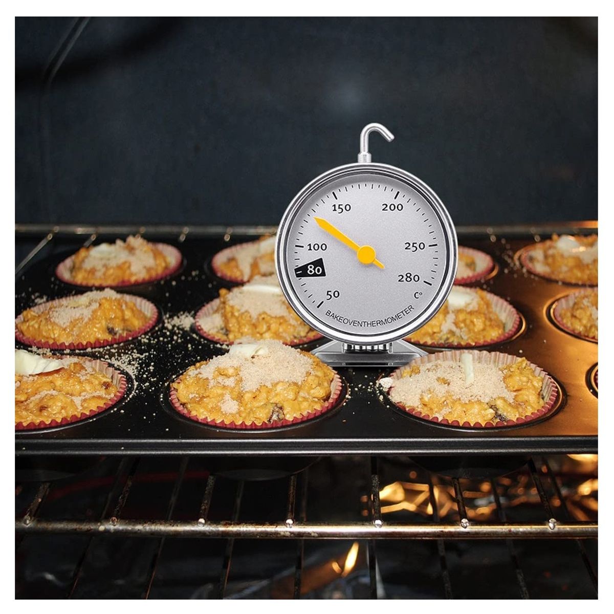 GENERICO - Termómetro Para Horno Medidor Termómetro Cocina Acero Inoxidable