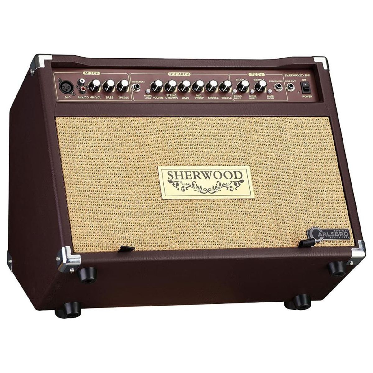 CARLSBRO - Amplificador Guitarra Electroacustica Carlsbro Sherwood 30R - Café