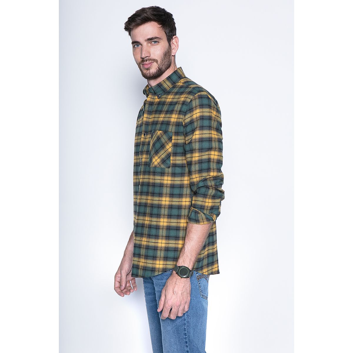 FEROUCH - Camisa Check Rochester Fj Amarillo Ferouch