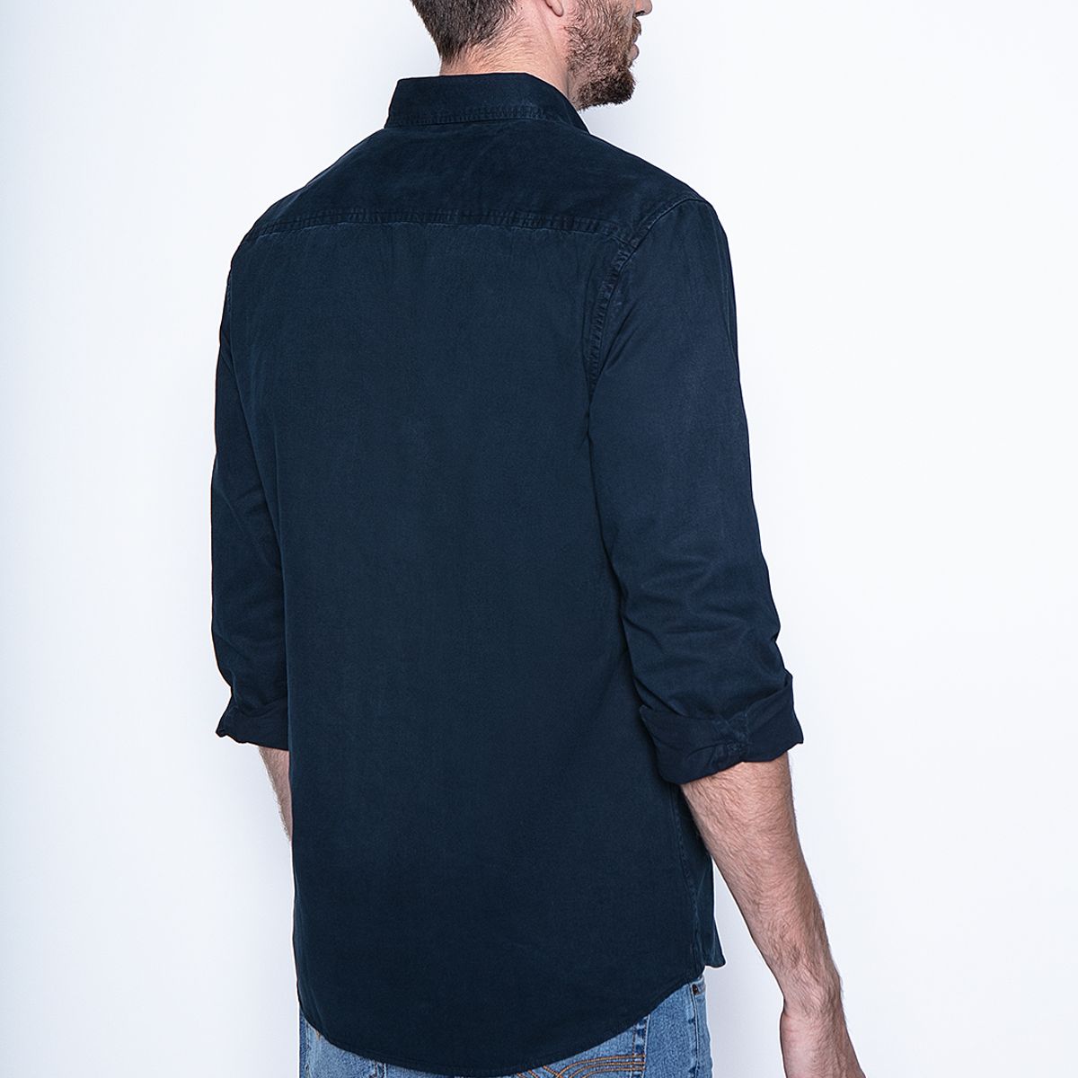 FEROUCH - Camisa Garment Dyed Sport Fj Azul Ferouch