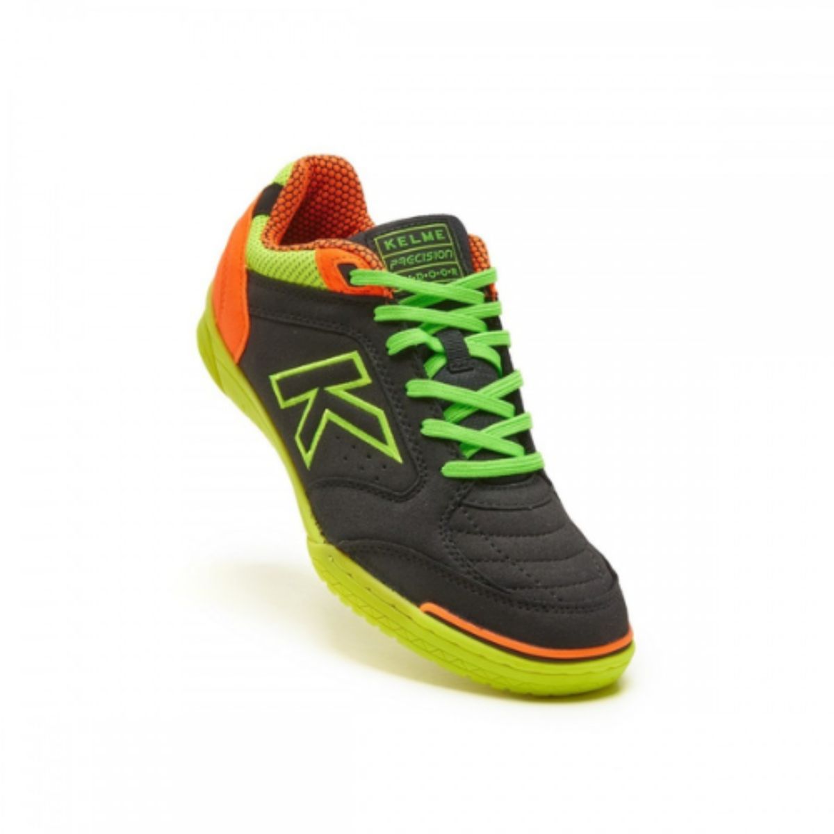 KELME - Zapatillas Futsal Precision Negro y Lima Kelme