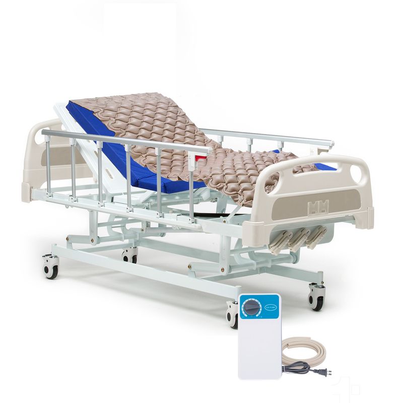TOPMEDIC - Catre Clínico Manual - Colchón Seccionado - Colchón Antiescara Motor